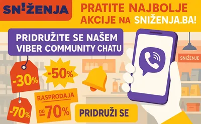 Pratite Snizenja.ba na Viberu