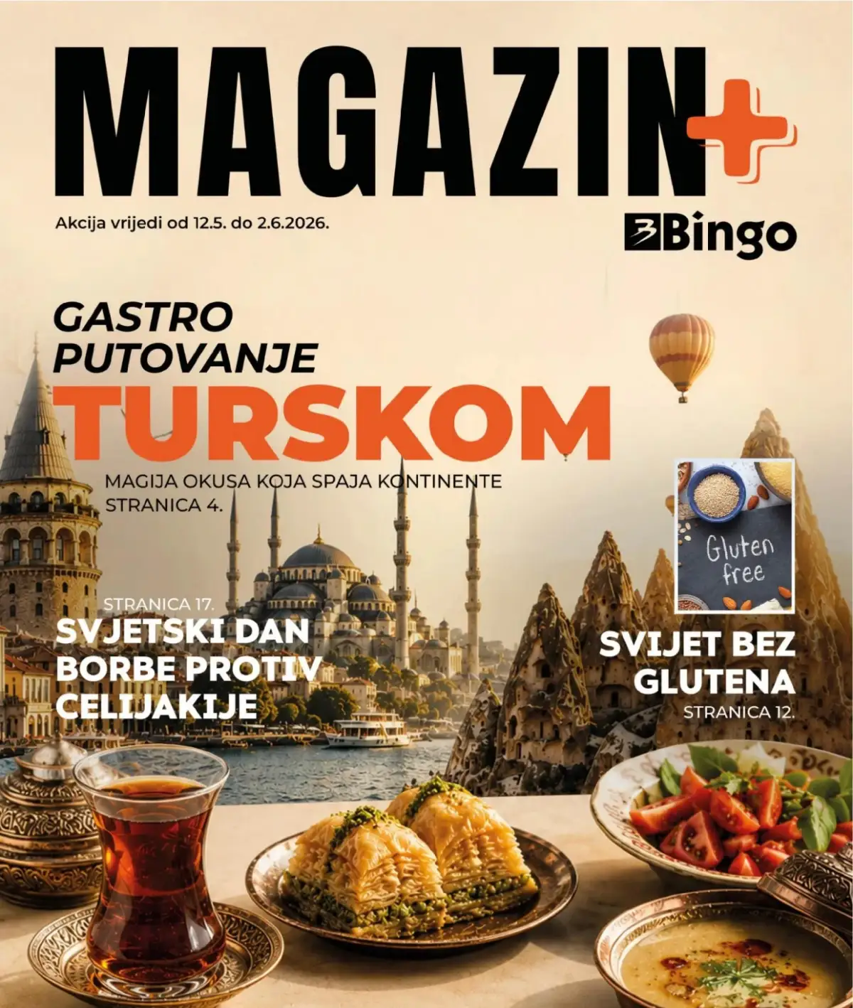 Bingo Magazin Plus katalog maj i jun 2026 – turska kuhinja, gluten free proizvodi i inspiracija za obroke do 02.06.2026