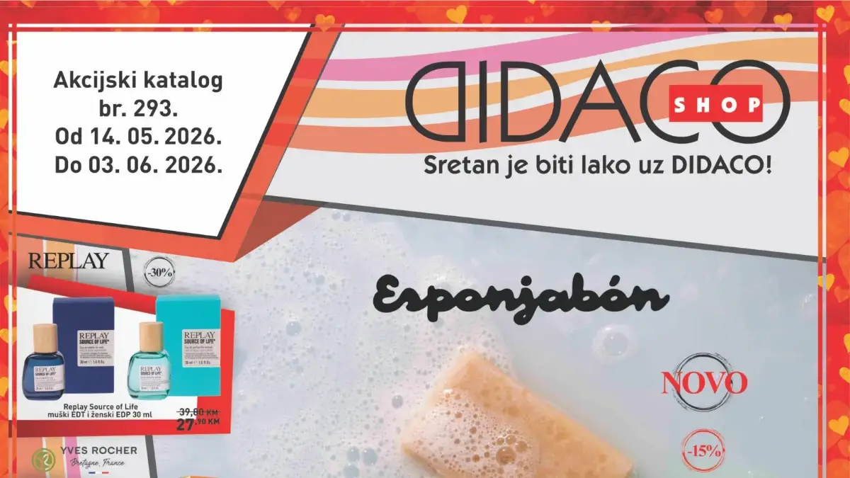 Didaco Shop akcija maj 2026 – GOSH, Yves Rocher, Hada Labo i beauty proizvodi na sniženju do 03.06.2026