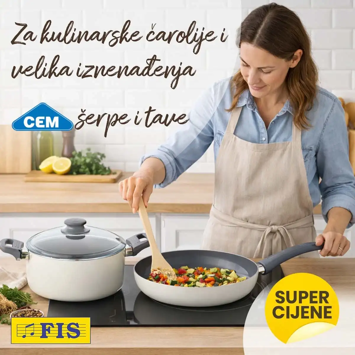 FIS akcija keramičke šerpe i tave super cijene kuhinjsko posuđe april 2026 strana 1