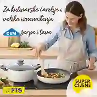 FIS akcija keramičke šerpe i tave super cijene kuhinjsko posuđe april 2026