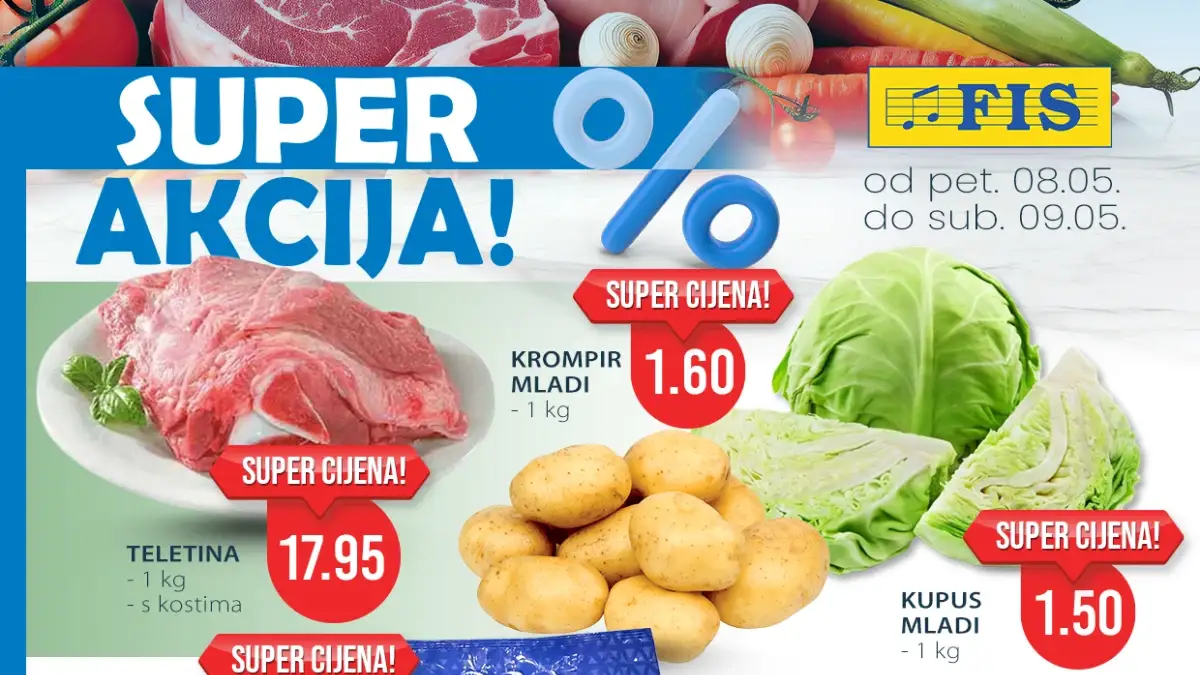 FIS super akcija maj 2026 – teleće meso, Nescafe, Persil i kućne potrepštine na sniženju