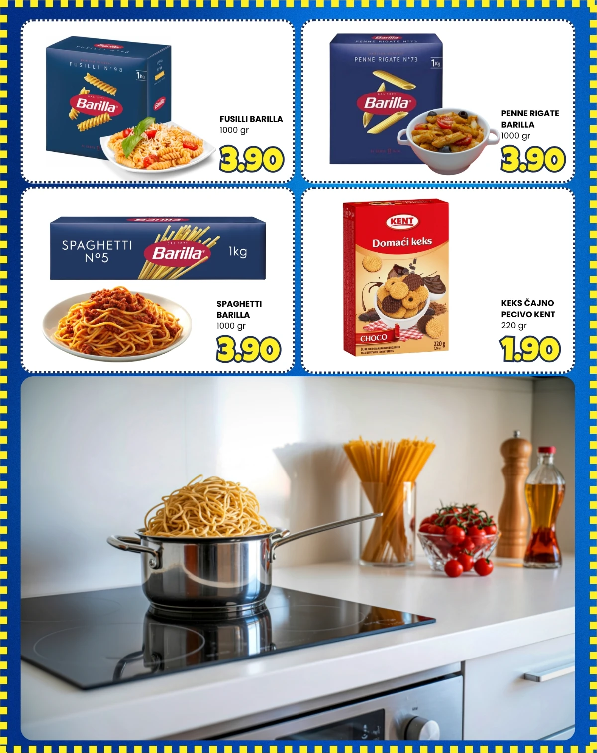 FIS vikend akcija – Barilla tjestenina 3,90 KM i Kent keks 1,90 KM do 09.05.2026