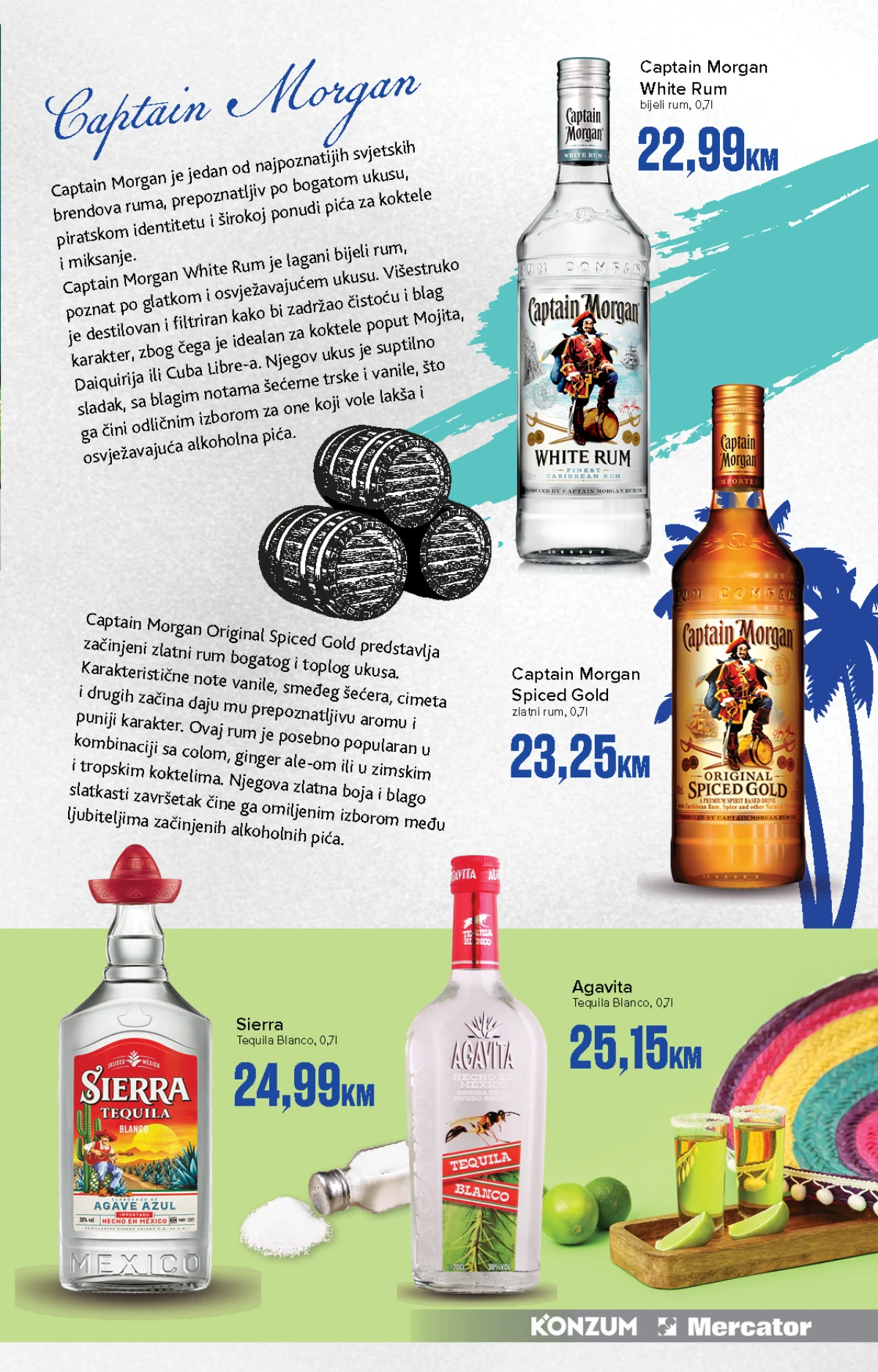 Captain Morgan rum i tequila ponuda