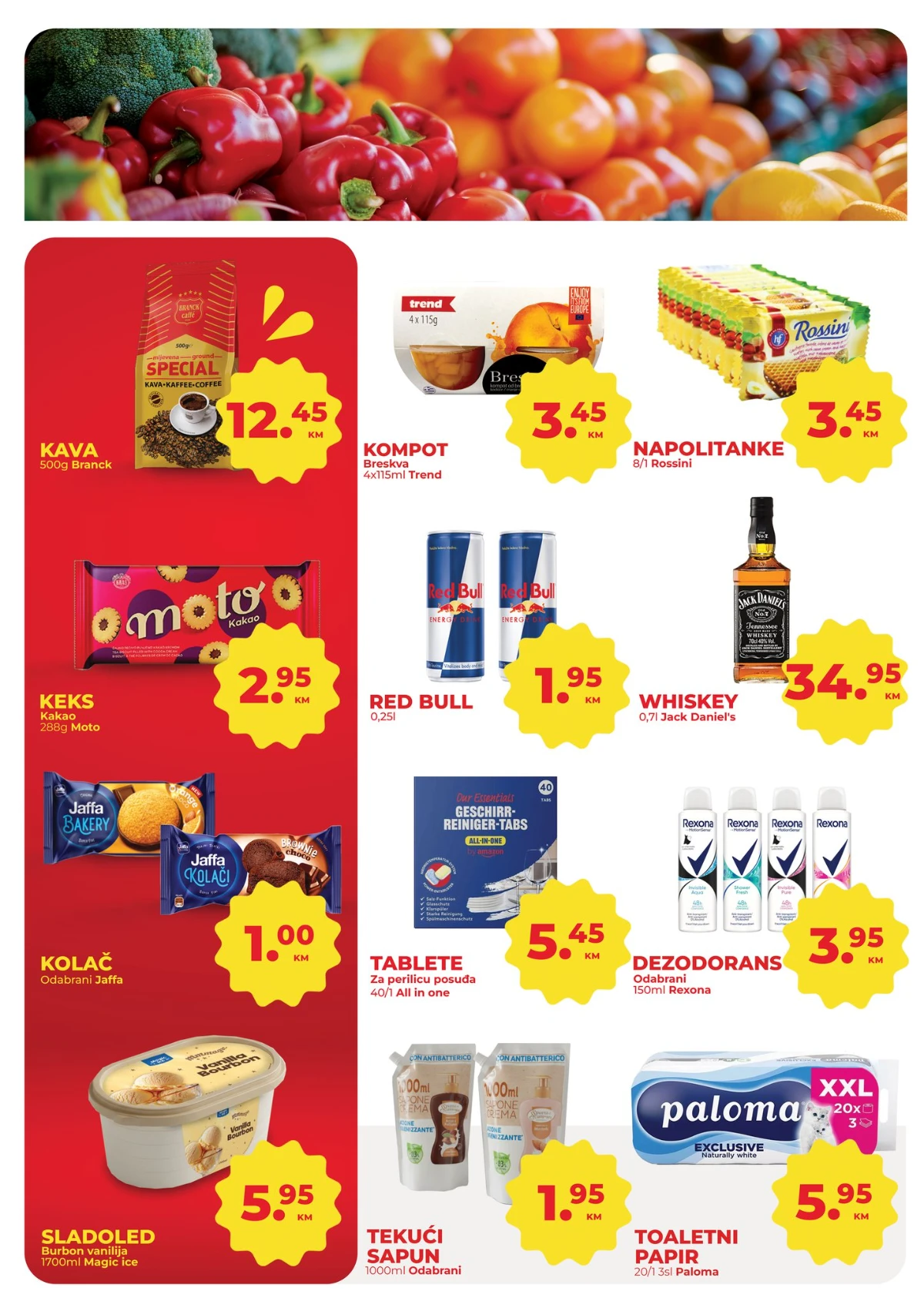 Namex vikend akcija strana 2 – Brčko kafa 12,45 KM, Paloma papir 5,95 KM i Red Bull 1,95 KM