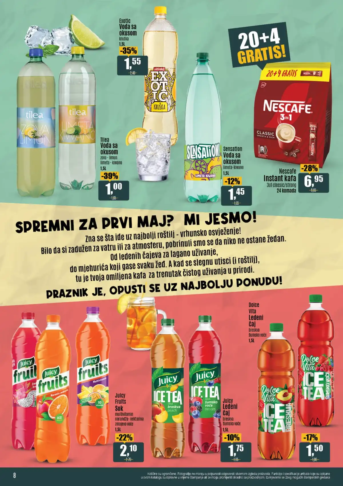 Robot prvomajska akcija do 45 posto sniženja prehrana piće kućne potrepštine april 2026 strana 8