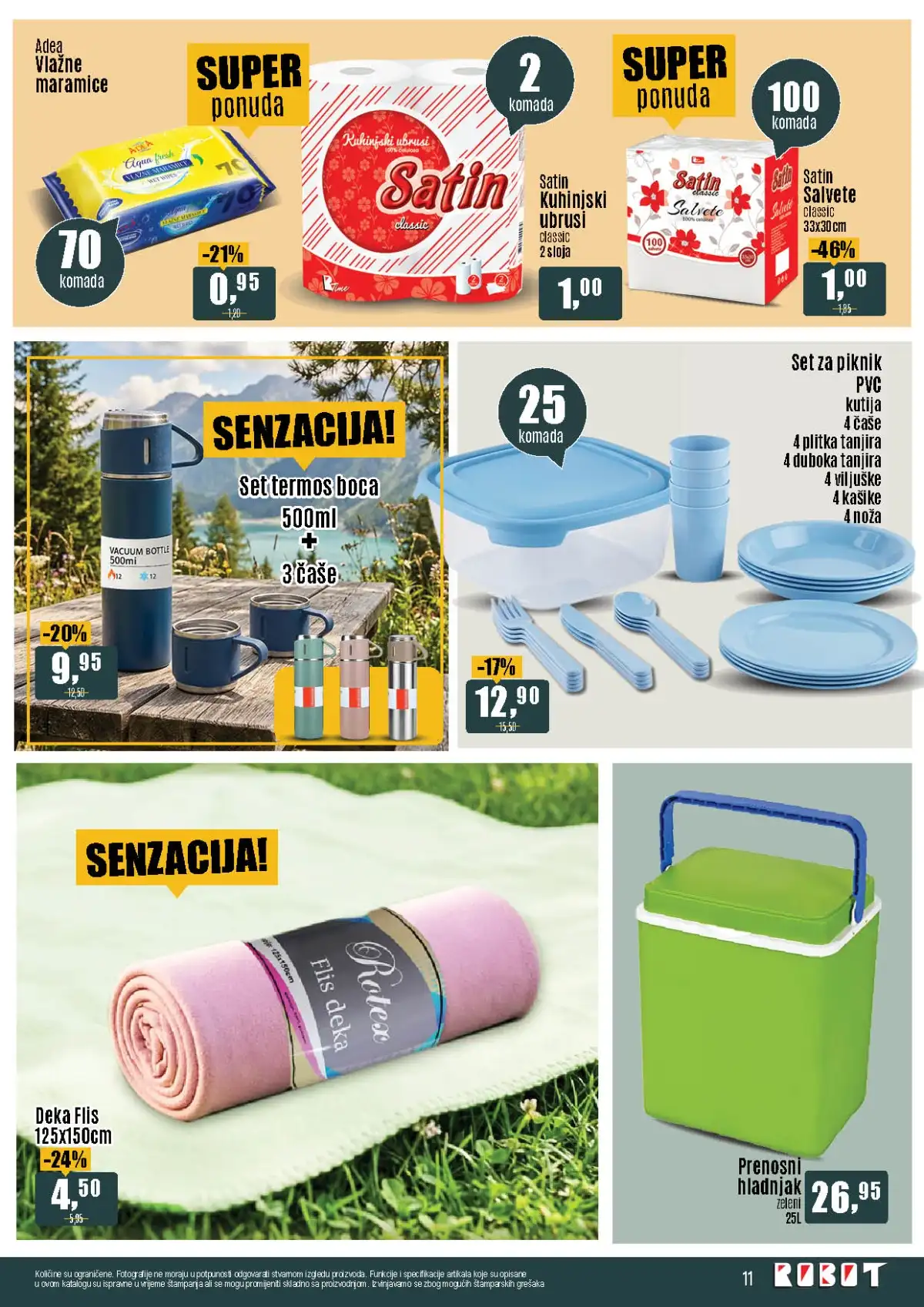 Robot prvomajska akcija do 45 posto sniženja prehrana piće kućne potrepštine april 2026 strana 11