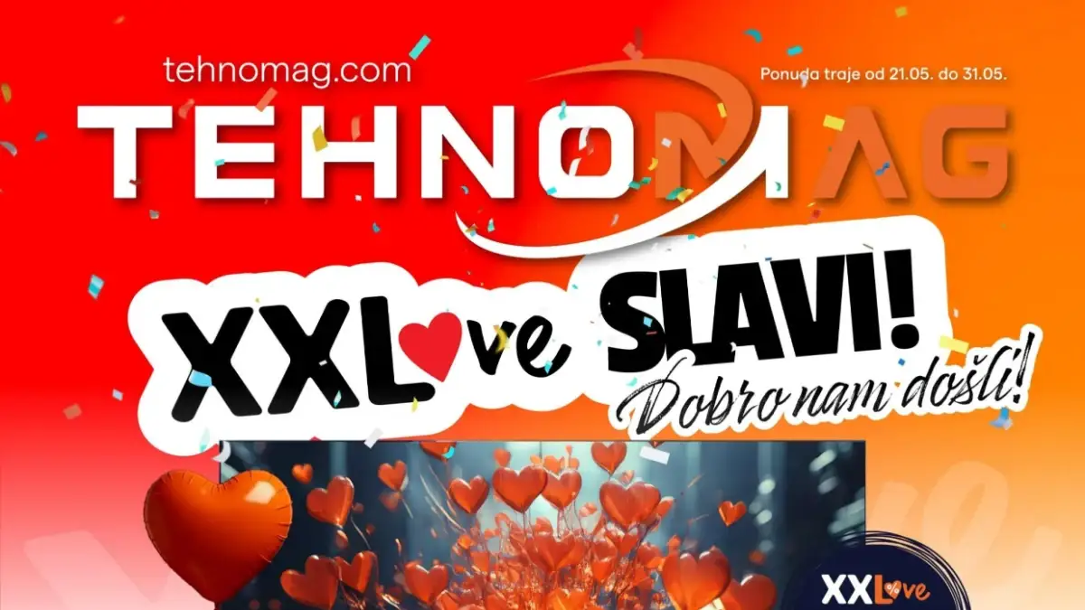 Tehnomag XXL Love akcija do 64% – TV, Dyson, Samsung i bijela tehnika do 31.05.2026
